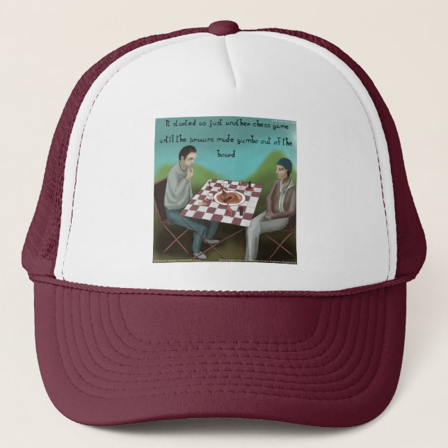 Casquette Échecs cajun bande dessinée drôle (Devant)