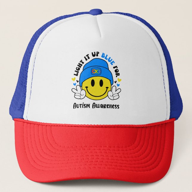 Casquette Éclairer le bleu pour l'autisme (Devant)