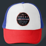 Casquette Éclipse solaire totale des États-Unis 8 avril 2024<br><div class="desc">Le 8 avril 2024,  une éclipse solaire totale sera visible à travers une grande partie des États-Unis - également connue sous le nom de "Grande Éclipse solaire américaine". Ce design souvenir amusant a un look patriotique et est parfait pour votre fête d'observation.</div>