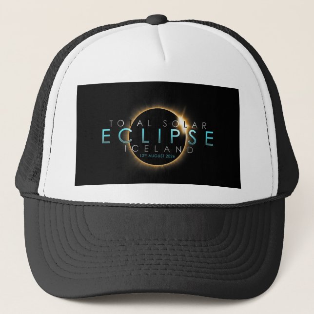 Casquette Éclipse solaire totale du 12 août 2026 – Islande (Devant)