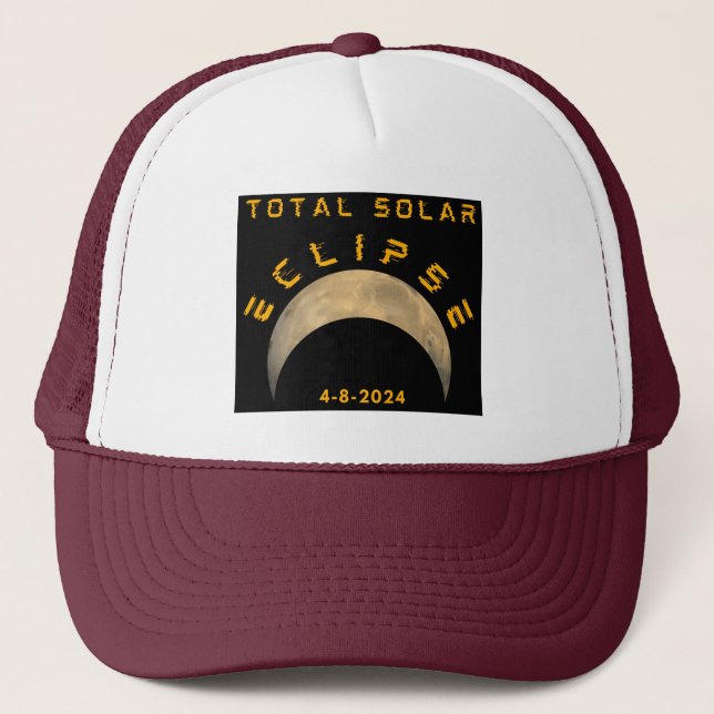 CASQUETTE ÉCLIPSE SOLAIRE TOTALE LUNE SOLEIL TERRE (Devant)