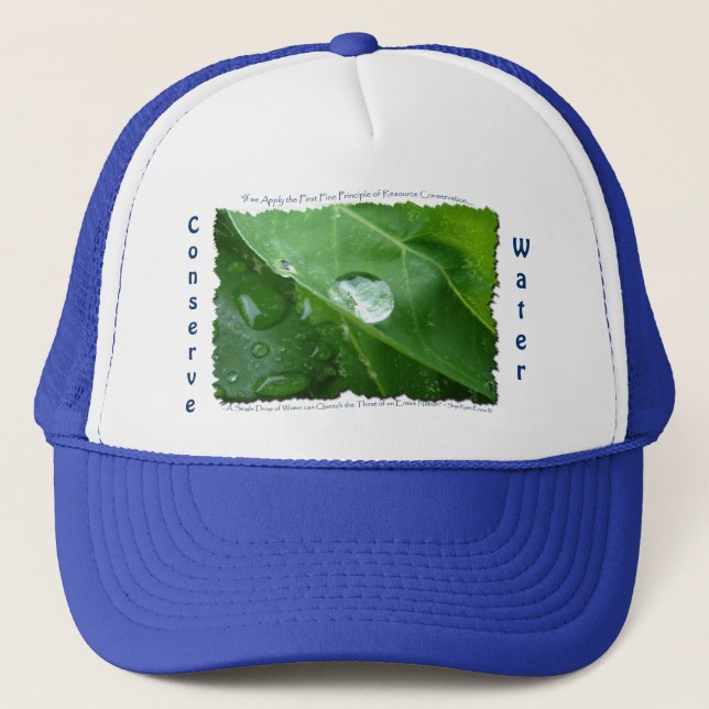 Casquette ECO CONSERVATION DE L'EAU CONVIVIALE Cadeaux et en (Devant)