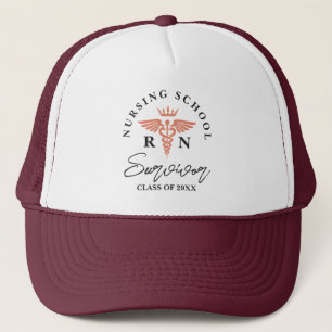 Casquette École de soins infirmiers Diplômé Caduceus Cadeau