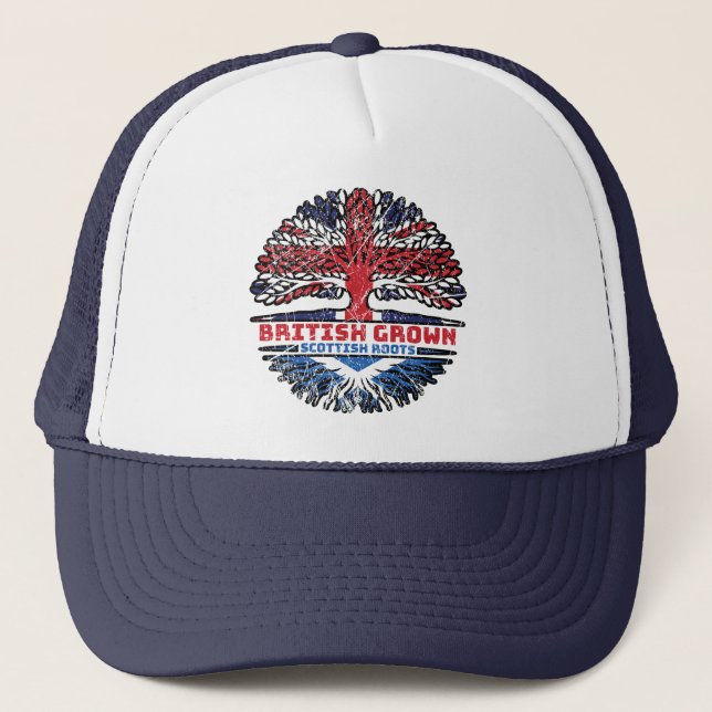 Casquette Écossais Écosse Royaume-Uni Britannique Arbre (Devant)
