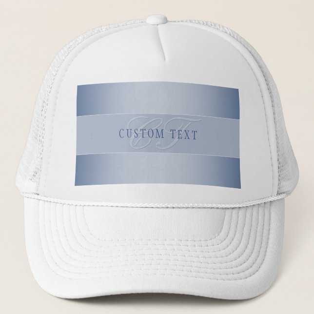 Casquette Écriture de monogramme élégante et modifiable | Bl (Devant)