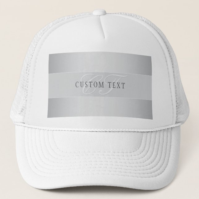 Casquette Écriture de monogramme élégante et modifiable | Gr (Devant)