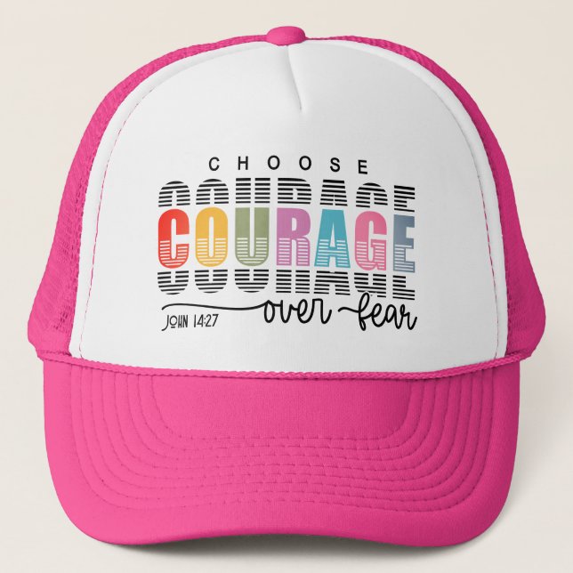 Casquette Écriture pour choisir le courage (Devant)