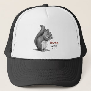 Casquette Écrous au sujet de nourriture : Écureuil : Dessi