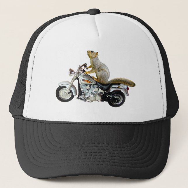 Casquette Écureuil sur la moto (Devant)