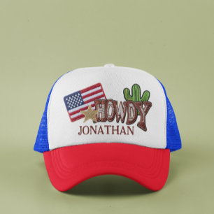 Casquette Ecussons Faux Personnalisés Drapeau USA Howdy