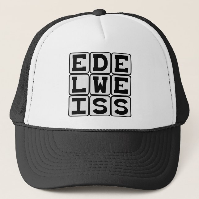 Casquette Edelweiss, Fleur Blanche (Devant)