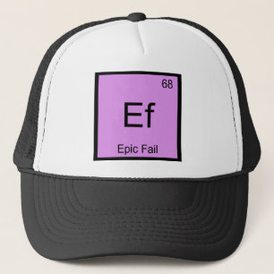 Casquette Ef - Échec Épique Tee Symbole Élément Chimie Mème