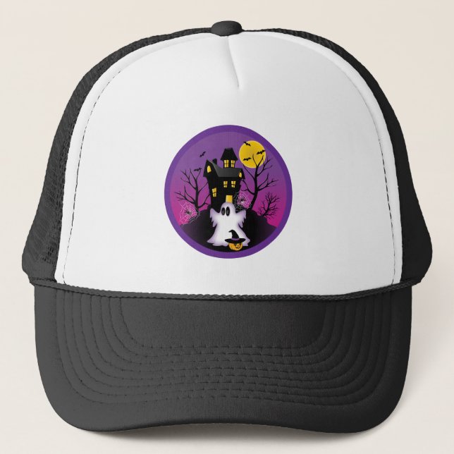 Casquette Éffrayant fantôme d'Halloween (Devant)