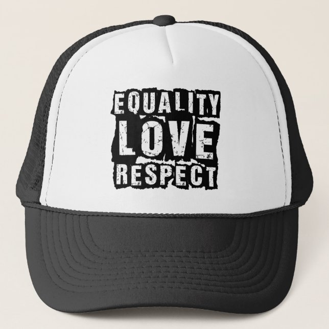 Casquette Égalité Amour et respect Mois de la fierté (Devant)