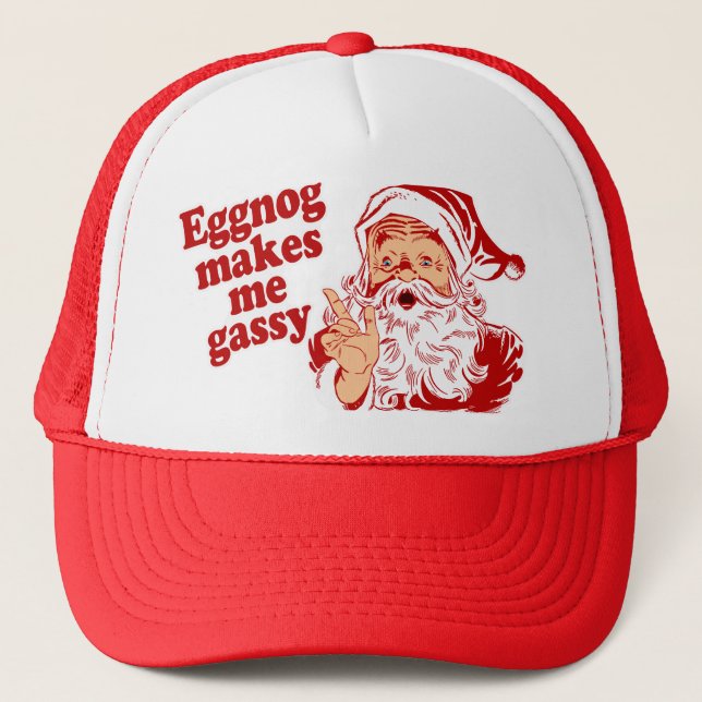 Casquette Eggnog rend Père Noël Flatulent (Devant)