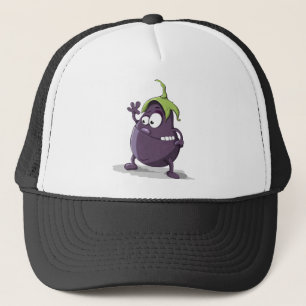 Casquette Eggplant purple vegetable eyes