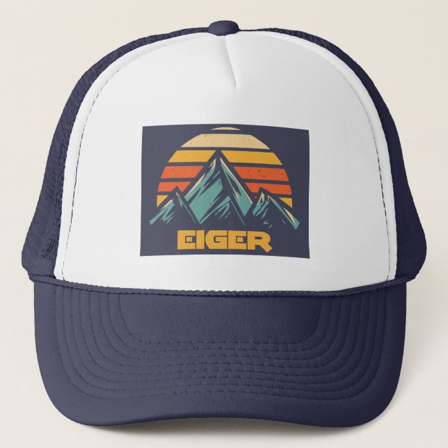 Casquette Eiger Suisse Rétro Turquoise (Devant)