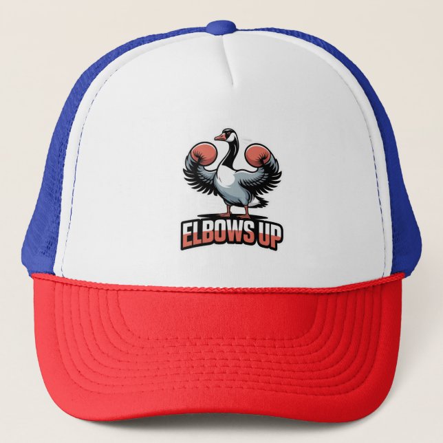 Casquette Elbows Up - Oie canadienne avec gants (Devant)