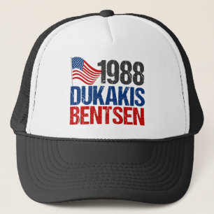 Casquette Élection 1988 de cru de Dukakis Bentsen