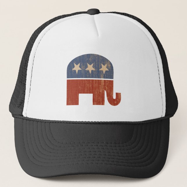 Casquette Élection 2012 républicaine d'éléphant (Devant)