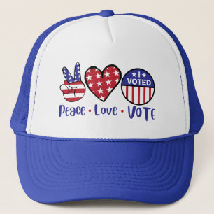 Casquette Élection américaine - Peace Love Vote, Election Da