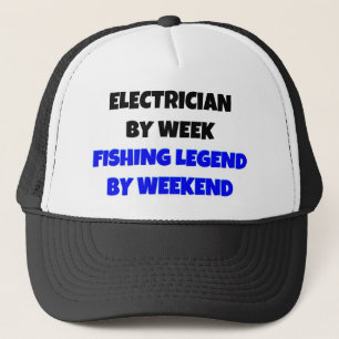 Casquette Électricien par semaine Légende pêche par week-end