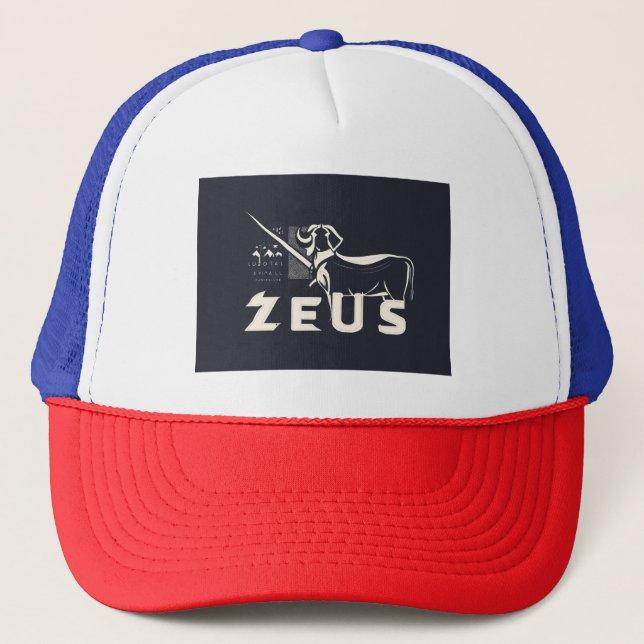 Casquette Élégance de la casque divine, logo Zeus (Devant)