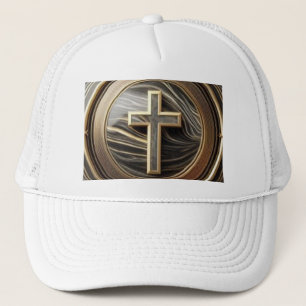 Casquette Élégance en Absolution Croix sur marbre avec doré