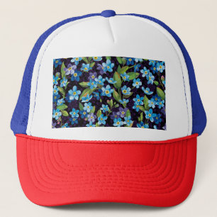 Casquette Elégance Oublier-Me-Pas Motif Floral