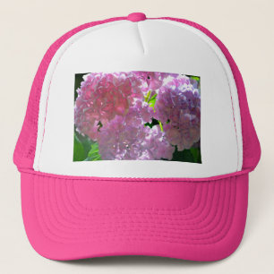 Casquette Élégant boho rose florales fleurs hydrangées