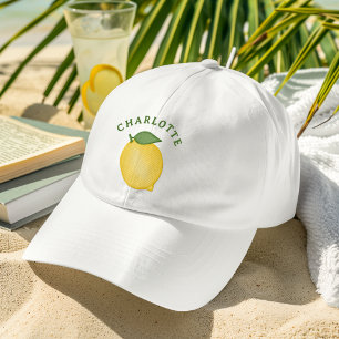 Casquette Élégant Citrus Citron jaune Monogramme d'été