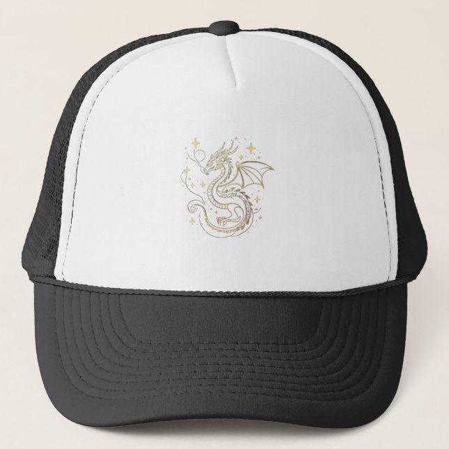 Casquette Elégant Dragon avec Stars Design - Myst Minimalist (Devant)