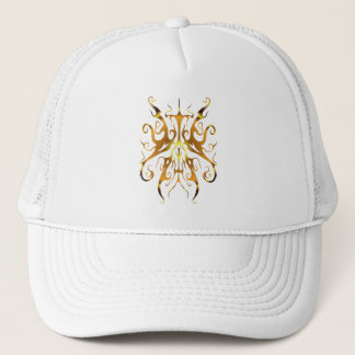Casquette Elegant Gold Tribal Mask Abstract Design