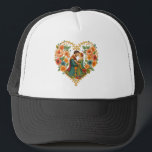 Casquette Elegant  Love Heart<br><div class="desc">This elegant romantic illustration features a medieval-style couple embraced inside a beautifully ornate floral heart frame. Perfect for wedding gifts, anniversary presents, Valentine’s Day items, greeting cards, and romantic home décor. The rich details, vintage colors, and hand-painted texture make this design feel timeless, warm, and full of emotion. Ideal for...</div>