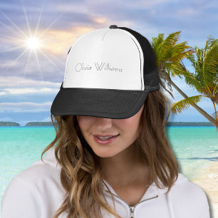 Casquette Élégant Monogramme blanc Style minimaliste moder