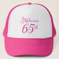 Élégant Monogramme rose 65e anniversaire