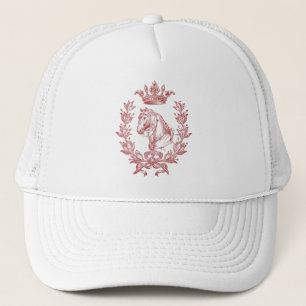 Casquette Elégante Couronne Vintage de Laurel Cheval Rouge
