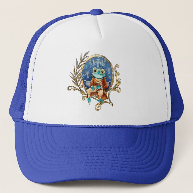 Casquette Élégante grenouille victorienne (Devant)