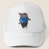 Elephant au baseball avec batte de baseball