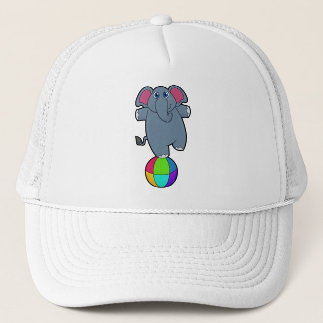 Casquette Elephant au cirque avec boule de cirque (Devant)