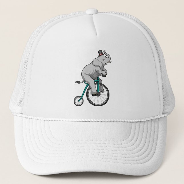 Casquette Eléphant au cirque avec vélo (Devant)