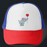 Casquette Eléphant avec ballon cardiaque<br><div class="desc">Ce design est le cadeau idéal pour un anniversaire,  Noël et d'autres célébrations. Il convient aux femmes,  aux hommes et aux enfants.</div>