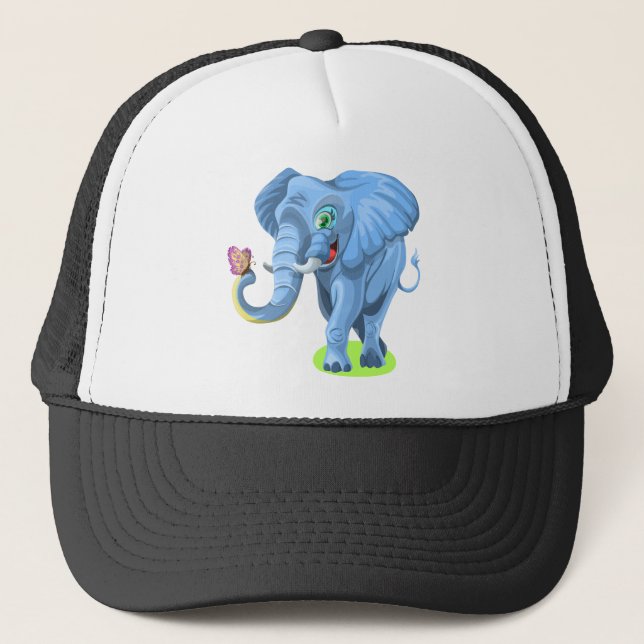 Casquette Eléphant avec papillon (Devant)