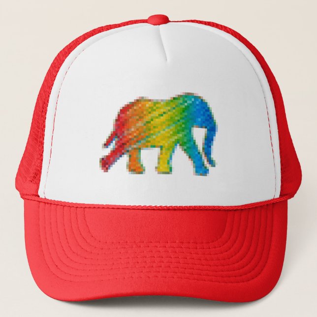 Casquette Eléphant avec Pixels (Devant)