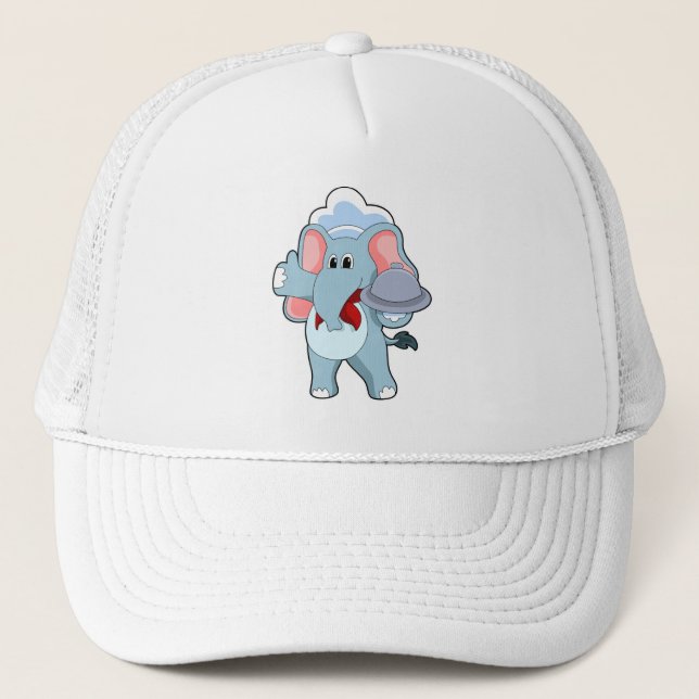 Casquette Elephant comme serveur avec Plattre (Devant)