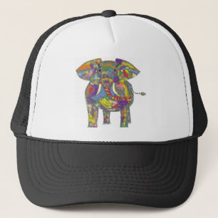 Casquette Éléphant d'arc-en-ciel, conception colorée, pour