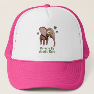 Casquette Éléphant de bébé mignon personnalisé né pour être