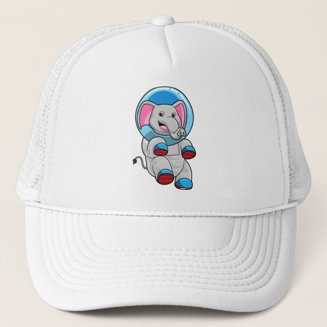 Casquette Elephant en astronaute dans la sphère de verre (Devant)