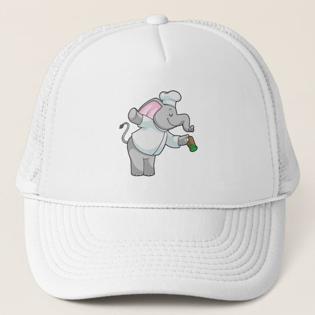 Casquette Elephant en chef avec shaker de sel (Devant)
