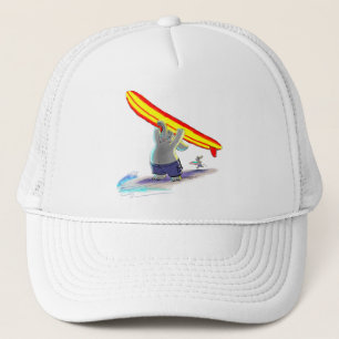 Casquette éléphant surfant